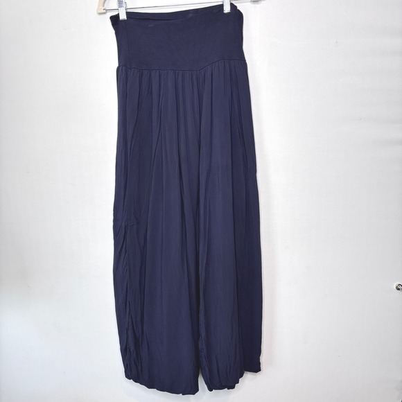 Tempo Paris Blue Palazzo Lounge Pants Womens‎ Size XL Wide Leg Stretch Waist - Picture 9 of 9